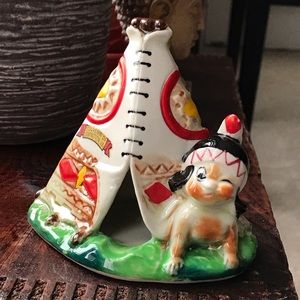 RARE Vintage 50’s Teepee Native American Indian Incense Burner EUC
